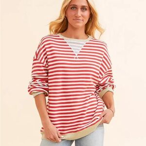 We The Free Mint and Red Striped Top